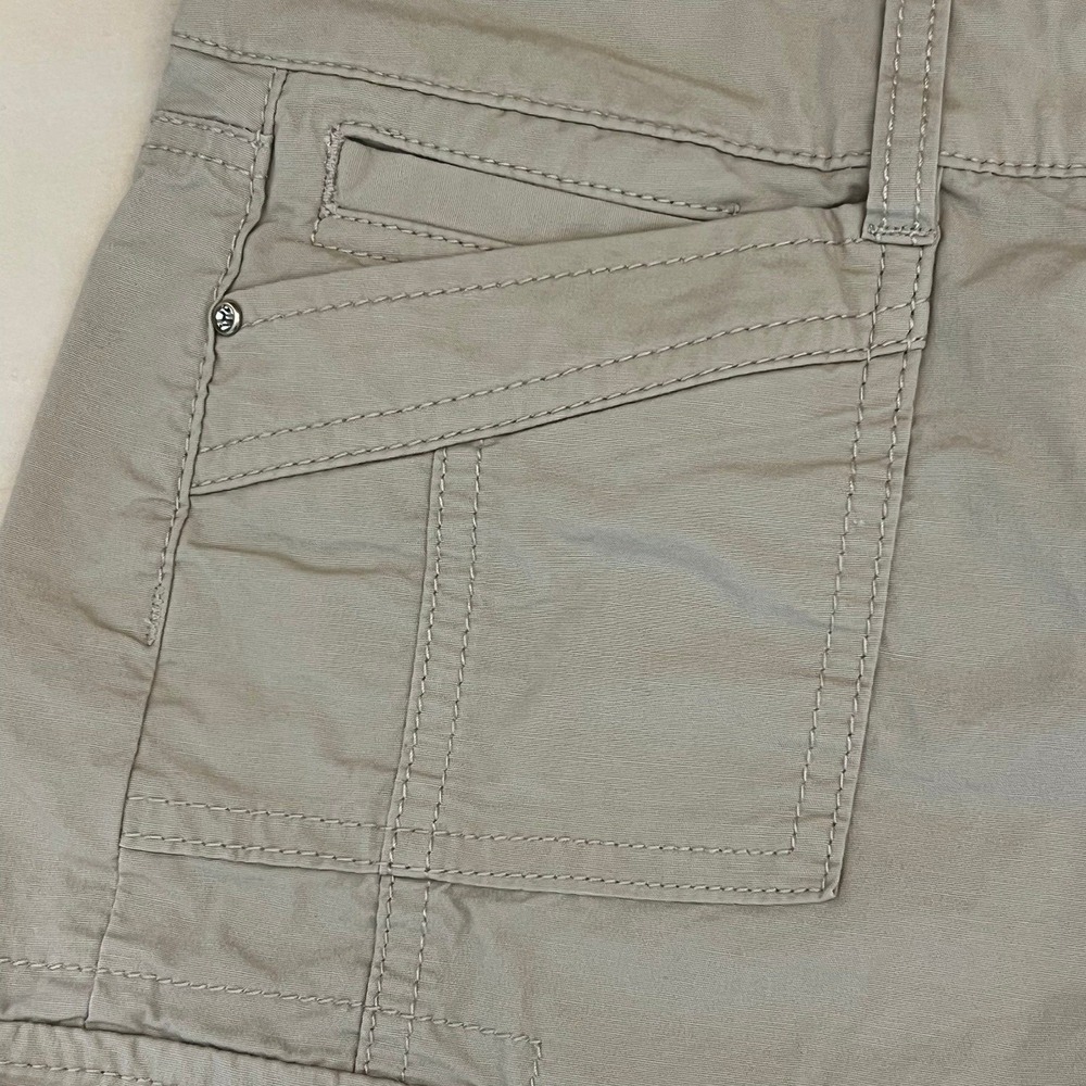 WHBM Pret-A-Play Size 2 Khaki Cargo Shorts Utlility Grosgrain Gorpcore 9" Inseam - Picture 4 of 9